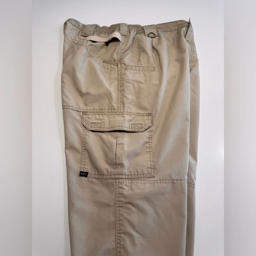 5.11 Tactical Men’s Ripstop Pants Color Tan Size 38x34 Rugged Military Police - Picture 3 of 11
